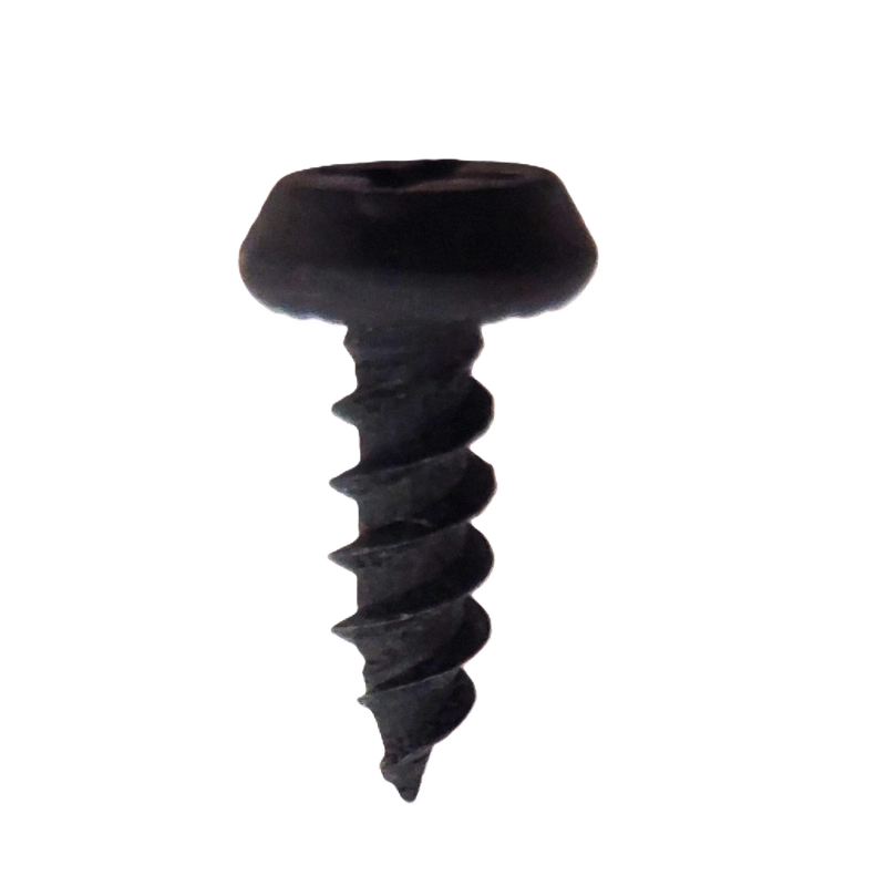 Construction screw for metal profile fastening with pan head, phosphate coated steel