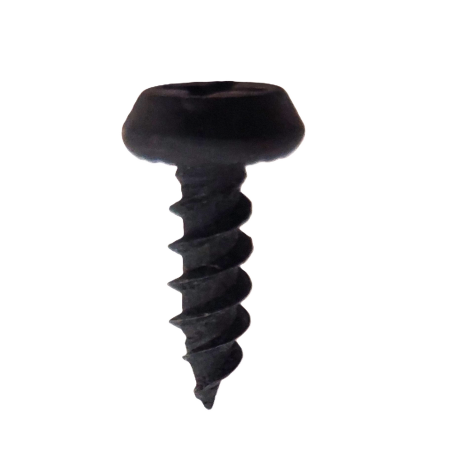 Construction screw for metal profile fastening with pan head, phosphate coated steel