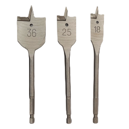 Plakanais koka urbis ar centrēšanas galu, sešstūra kāts E 6.3, pulēta virsma, kokam un viegliem materiāliem