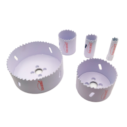 Bimetāla caurumzāģis HSS-Co ar kombinētiem zobiem 4–6 TPI, 38 mm dziļums, metālam un kokam, ABRABORO