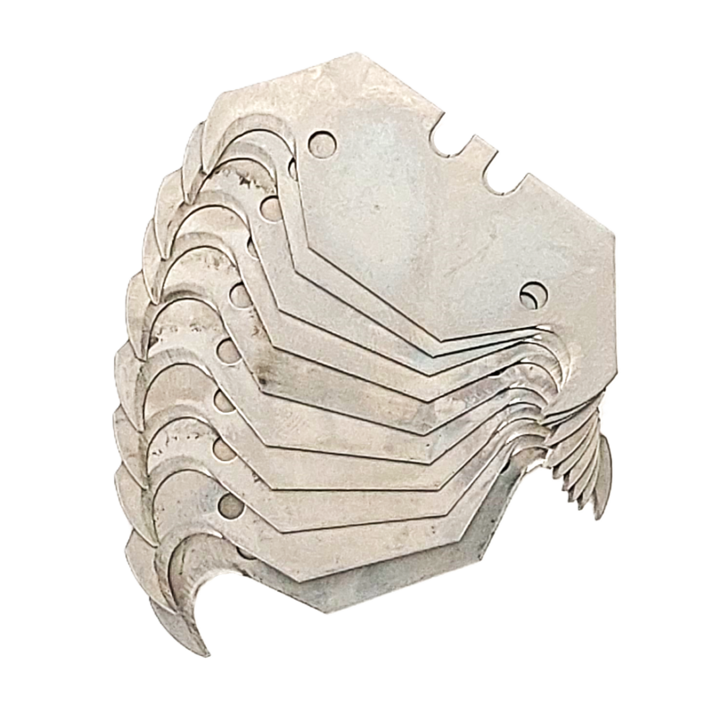 Āķveida asmens celtniecības nazim, kalts tērauds, izliekta mala, 48x18 mm, ABRABORO 10gab