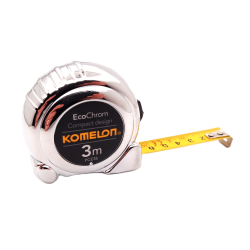 Measuring tape 3 m, steel blade with nylon coating, chrome housing, Komelon