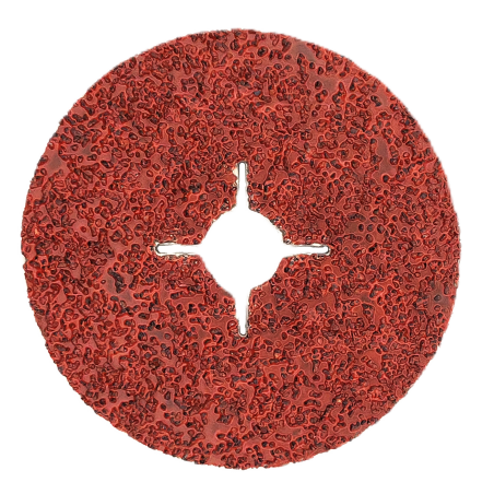 Fibre sanding disc with cross slot, aluminium oxide, for metal, wood and plastic