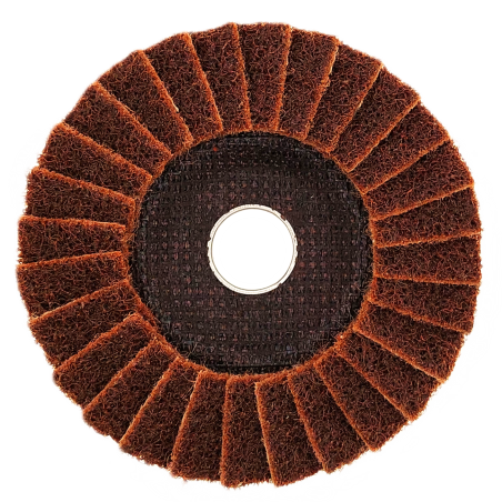 Non-woven flap disc with Vlies for descaling and rust removal on metal, ABRABORO