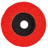 Flap disc with ceramic grain for edge grinding and surface finishing, high density, ABRABORO