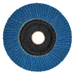 Lameļu disks ar cirkonija graudiem tērauda un nerūsējošā tērauda slīpēšanai, augsta blīvuma, zils