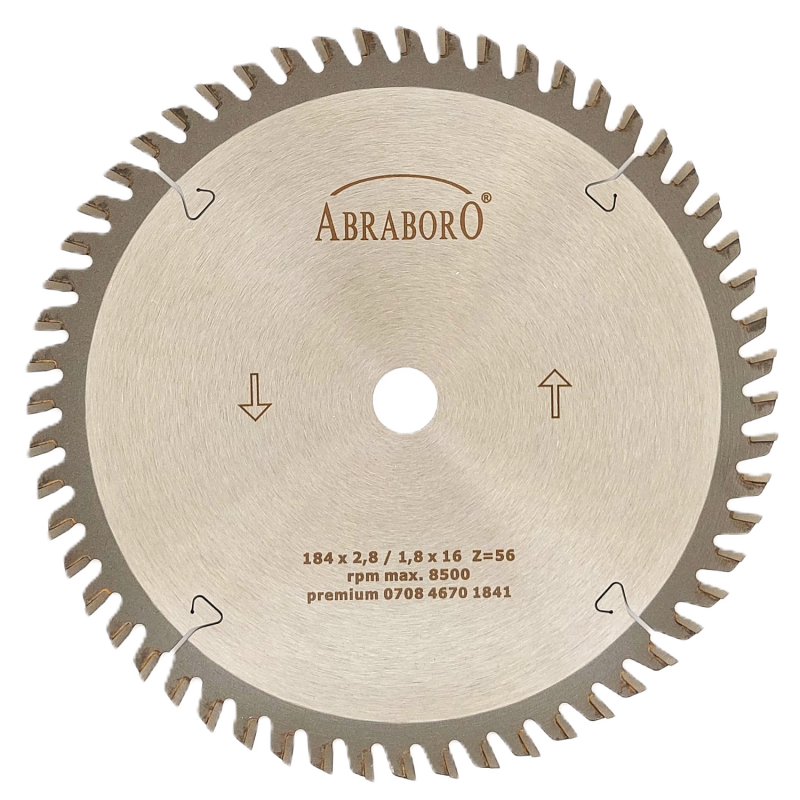 Ripzāģa ripa kokam un plastmasai, smalkam griezumam, ABRABORO PREMIUM