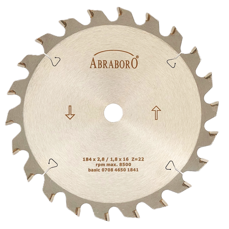 Ripzāģa ripa ar TCT zobiem kokam un plastmasai, ar 30 zobiem, ABRABORO BASIC