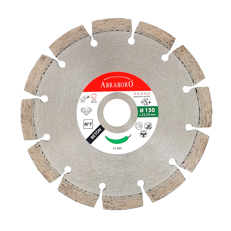 Dimanta griešanas disks mūrim un ķieģeļiem, 10 mm lāzersegmenti, ABRABORO Nr. 7