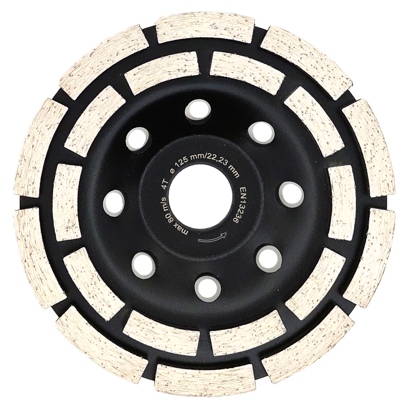 Diamond grinding cup for concrete and stone, double row segments, ABRABORO
