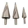 Step drill bit for sheet drilling, HSS-G, CBN ground, bright finish, cylindrical shank