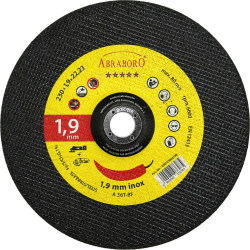 Cutting disc for metal (125×1.0×22–230×1.9×22 mm),  for cordless angle grinders thin and durable ABRABORO® Chili