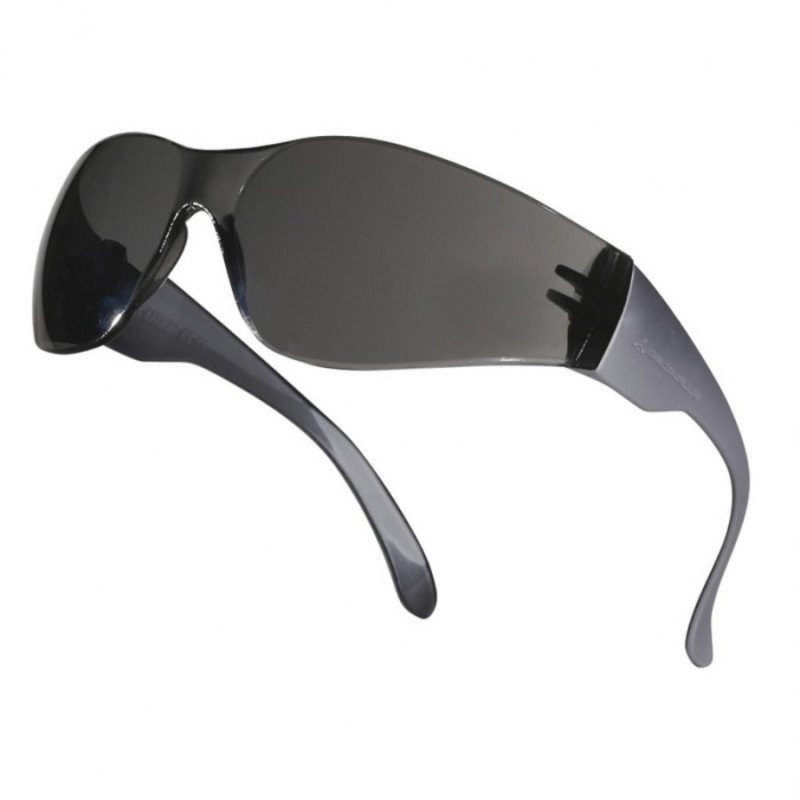 Tinted  safety glasses with built-in side protection
