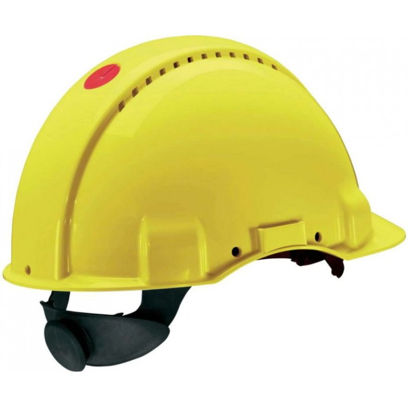 3M G3000 safety helmet with UV indicator and ventilation – white, black, yellow
