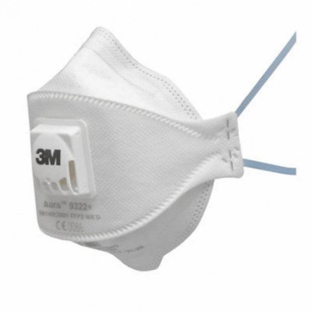 3M Aura 9322+ FFP2 respirators ar Cool Flow™ vārstu un salokāmu dizainu