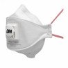 Balts 3M Aura 9332+ FFP3 respirators ar izelpas vārstu un salokāmu dizainu