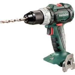 Metabo SB 18 LT BL 18V cordless hammer drill driver body with keyless chuck, side view