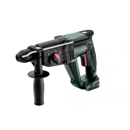 Metabo KH 18 LTX 24 18V SDS-plus cordless combi hammer body with side handle and depth stop, side view