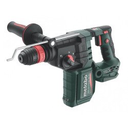 Metabo KH 18 LTX BL 28 Quick 18V SDS-plus cordless rotary hammer body with side handle and depth stop, side view