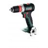Metabo BS 18 L BL Q 18V compact brushless cordless drill driver body with quick-change chuck and belt hook, side view