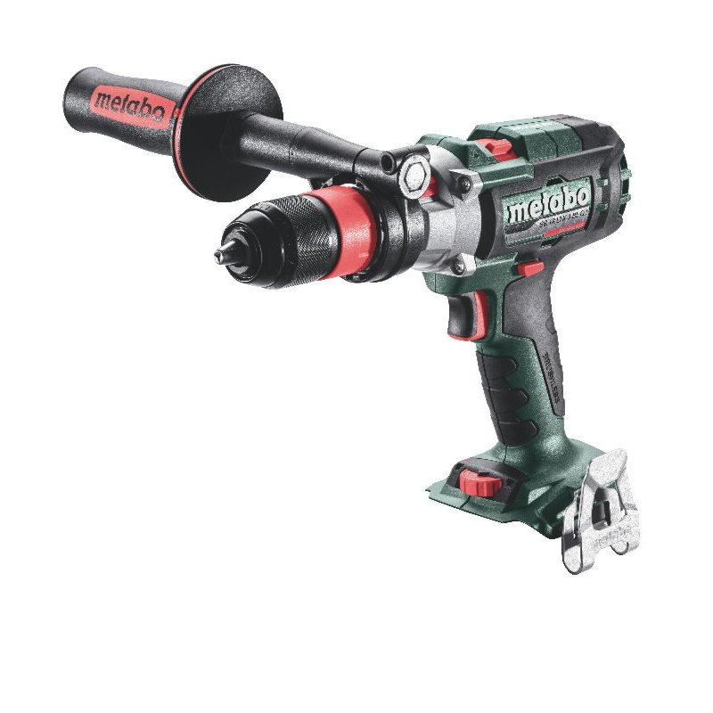 Metabo SB 18 LTX-3 BL Q I 18 V trīs ātrumu bezoglīšu akumulatora triecienurbis karkass ar sānu rokturi un Futuro Plus patronu,