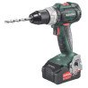 Metabo SB 18 LT BL 18V cordless hammer drill driver with 4.0Ah battery and keyless chuck, side view
