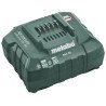 Metabo ASC 55 AIR COOLED battery charger for 12–36V Li-Ion/LiHD packs in green housing with CAS logo