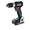 Metabo SB 18 L BL 18V brushless cordless hammer drill with 2.0Ah battery and keyless chuck, side view
