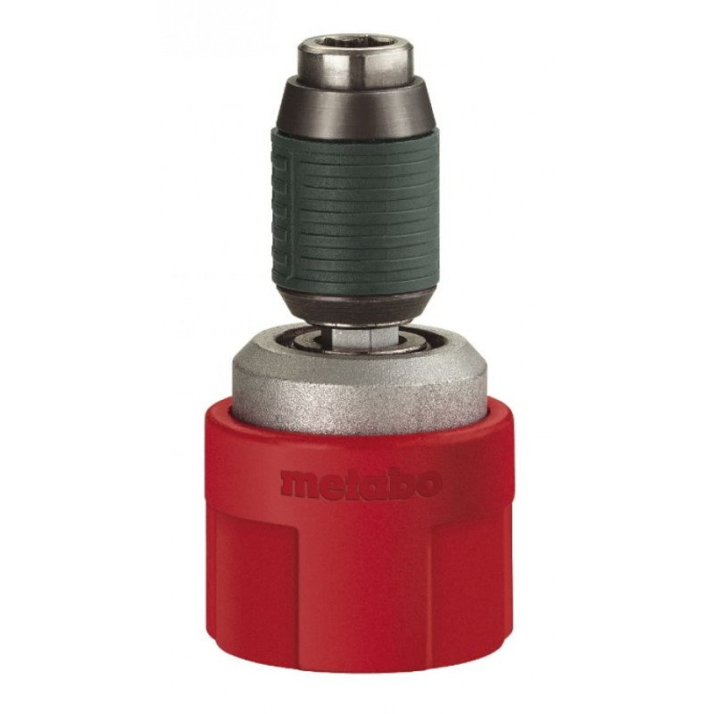 Metabo Quick keyless 1/4" bit holder for drill drivers with Metabo Quick change system, front view