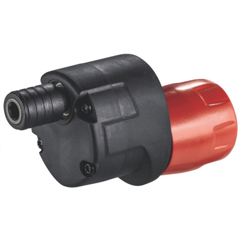 Metabo Quick eccentric attachment with 1/4" bit holder for drilling and screwdriving close to edges and walls, side view