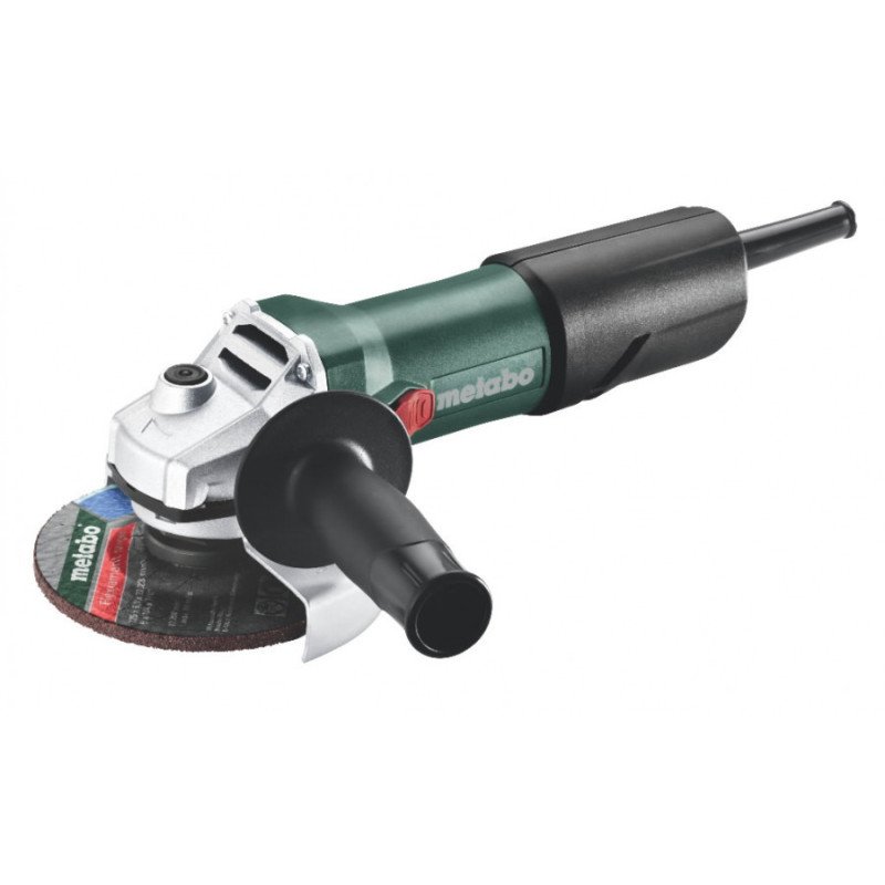 Metabo WEV 850-125 leņķa slīpmašīna ar 125 mm disku un ātruma regulēšanas riteni