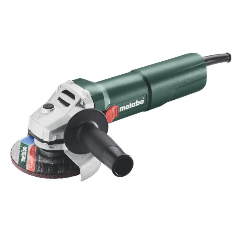 Metabo W 1100-125 angle grinder with 125 mm disc and side handle for cutting and grinding
