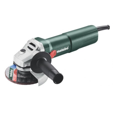 Metabo W 1100-125 leņķa slīpmašīna ar 125 mm disku un sānu rokturi griešanai un slīpēšanai