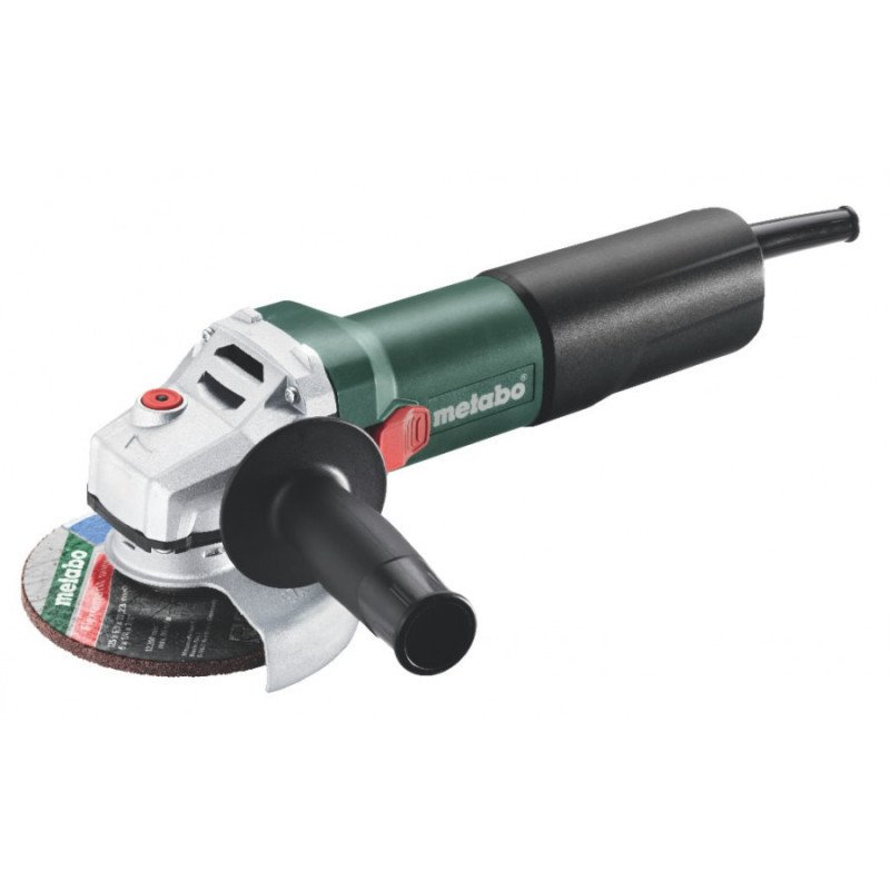 Metabo WEQ 1400 angle grinder with 125 mm disc and Metabo M-Quick button for tool-free wheel change