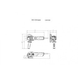 Metabo W 9-125 Quick angle grinder 900 W 125 mm – tool-free disc change, compact metal cutting tool, buy online