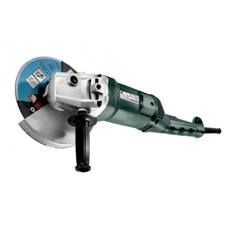 Metabo WE 2200-230 angle grinder with 230 mm disc for heavy-duty metal and concrete cutting