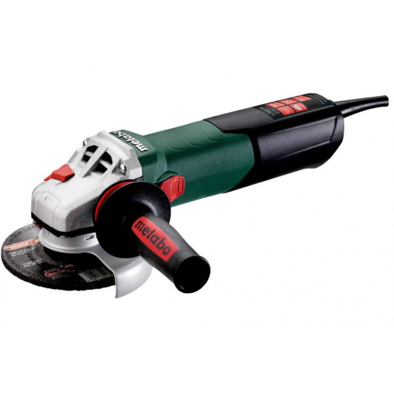 Metabo WEV 17-125 Quick 1700 W 125 mm leņķa slīpmašīna ar M-Quick diska maiņu un MVT rokturi,