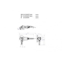Metabo WE 26-230 MVT Quick leņķa slīpmašīna 2600 W 230 mm – MVT, ātrā disku nomaiņa