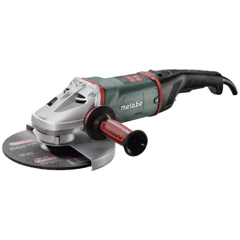 Metabo WE 26-230 MVT Quick leņķa slīpmašīna ar 230 mm disku, MVT rokturi un ātro disku nomaiņas uzmavu smagiem darbiem