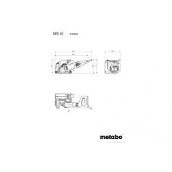Шпатель Metabo MFE 40 1900 Вт, 125 мм – 2 алмазных диска, регулируемая глубина.