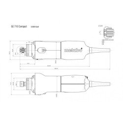 Metabo GE 710 Compact 710 W straight grinder – compact die grinder with VC speed control