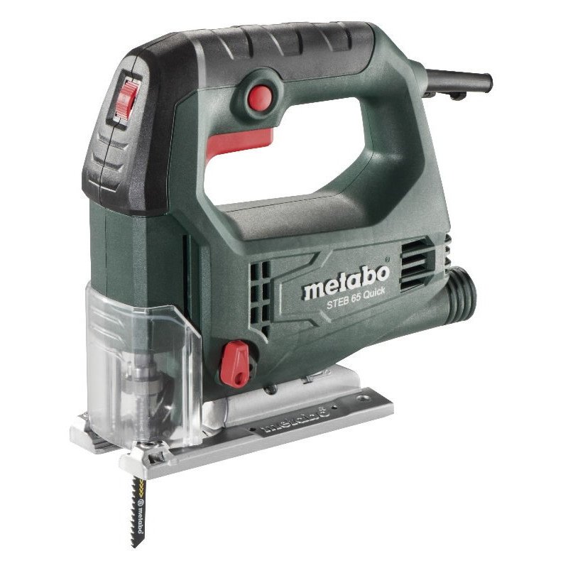 Metabo STEB 65 Quick jigsaw with bow handle, clear guard and carry case for cutting wood and metal