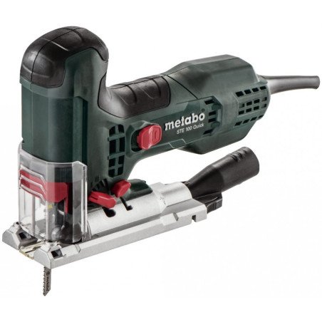 Metabo STE 100 Quick jigsaw with slim body, clear guard and dust extraction nozzle