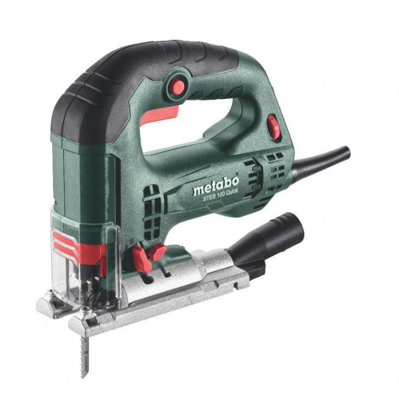 Metabo STEB 100 Quick jigsaw with bow handle, clear guard and extraction nozzle, supplied with case
