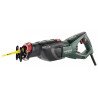 Metabo SSEP 1400 MVT reciprocating saw with soft-grip handle, blue blade and plastic carry case