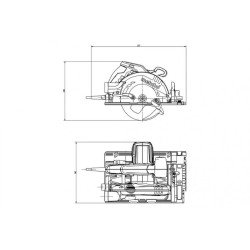 Metabo KS 55 FS дисковая пила 1200 W 160 mm — готова к направляющей шине