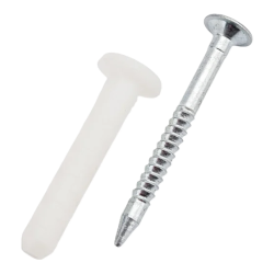 Mungo MNA-Z 6x40/10 nail plug – PA6 plug with zinc plated PZ2 nail for fast indoor fixings