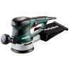 Metabo SXE 425 TurboTec orbitālā slīpmašīna ar 125 mm multi-hole disku, auduma putekļu maisu un sānu rokturi