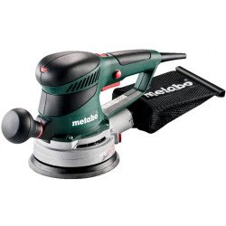 Metabo SXE 450 TurboTec ekscentriskā slīpmašīna ar 150 mm disku, auduma putekļu maisu un sānu rokturi