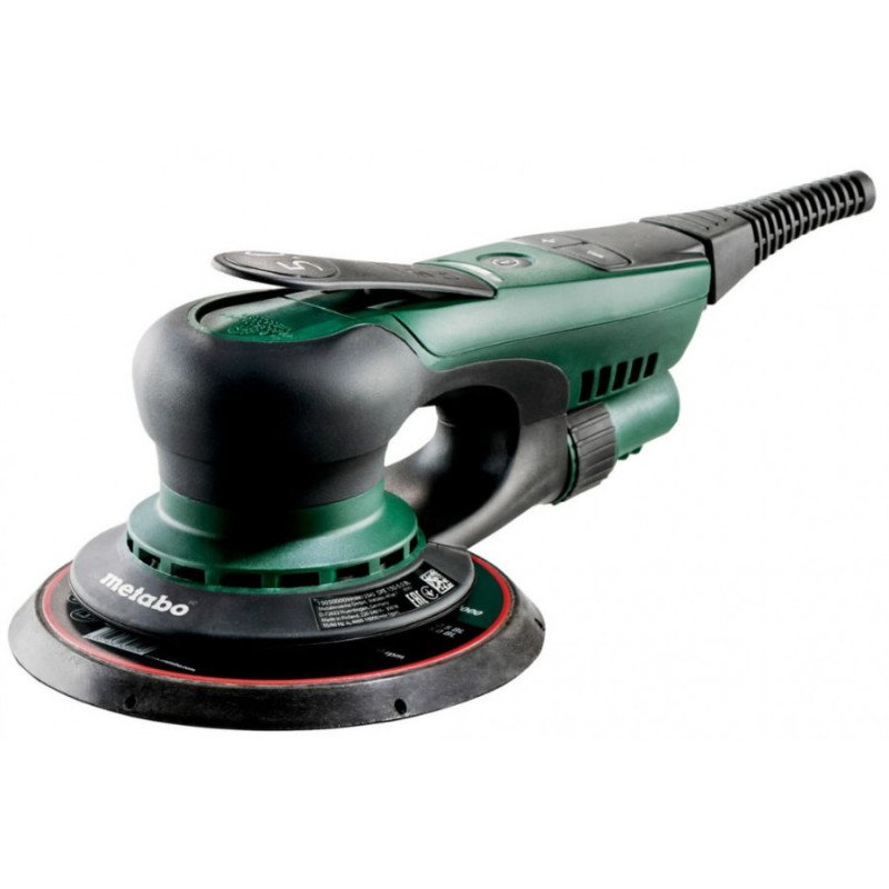Metabo SXE 150-5.0 BL 150 mm random orbital sander with multi-hole pad and brushless motor